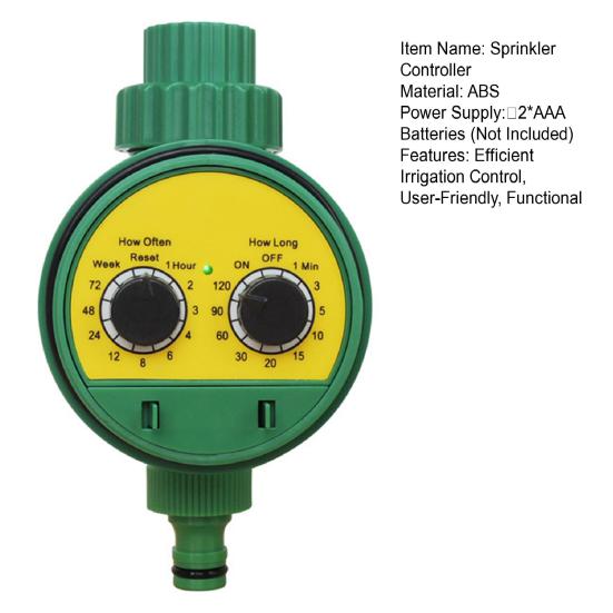 Elektronisk vanningskontroller To-hjul vanntimer Slangespreder Hagevanningskontroller for drivhus Dusjsystem