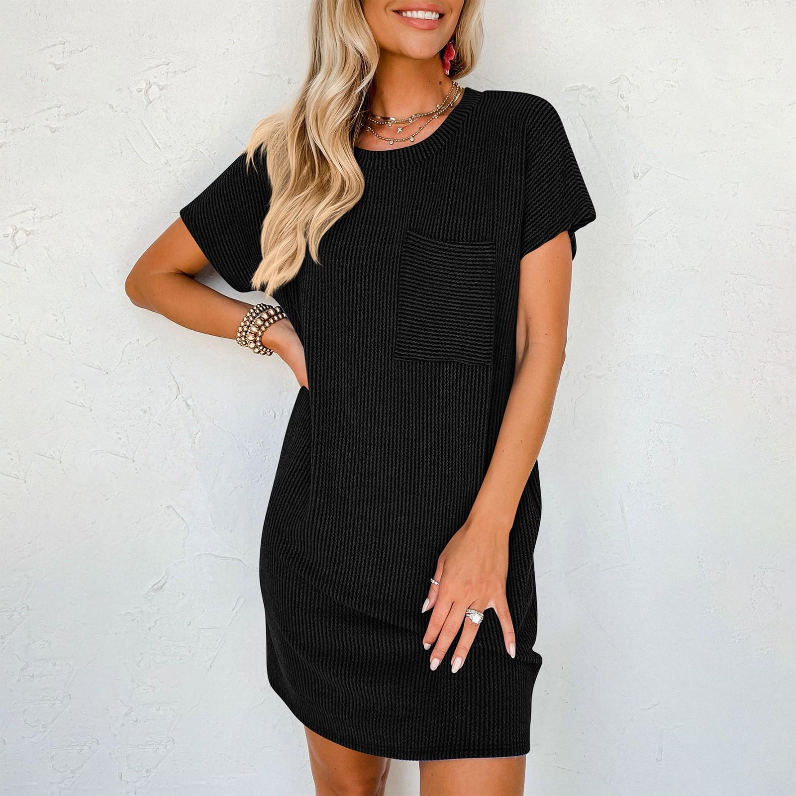 Женские летние повседневные платья-футболки — фото 4