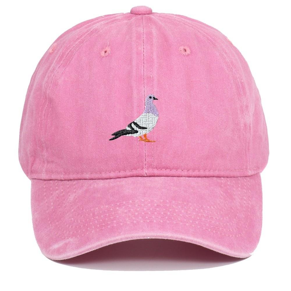 Pigeon Embroidery Pattern Baseball Cap Outdoor Sports Casual Baseball Hats Adjustable Vintage Sunscreen Hats All Seasons