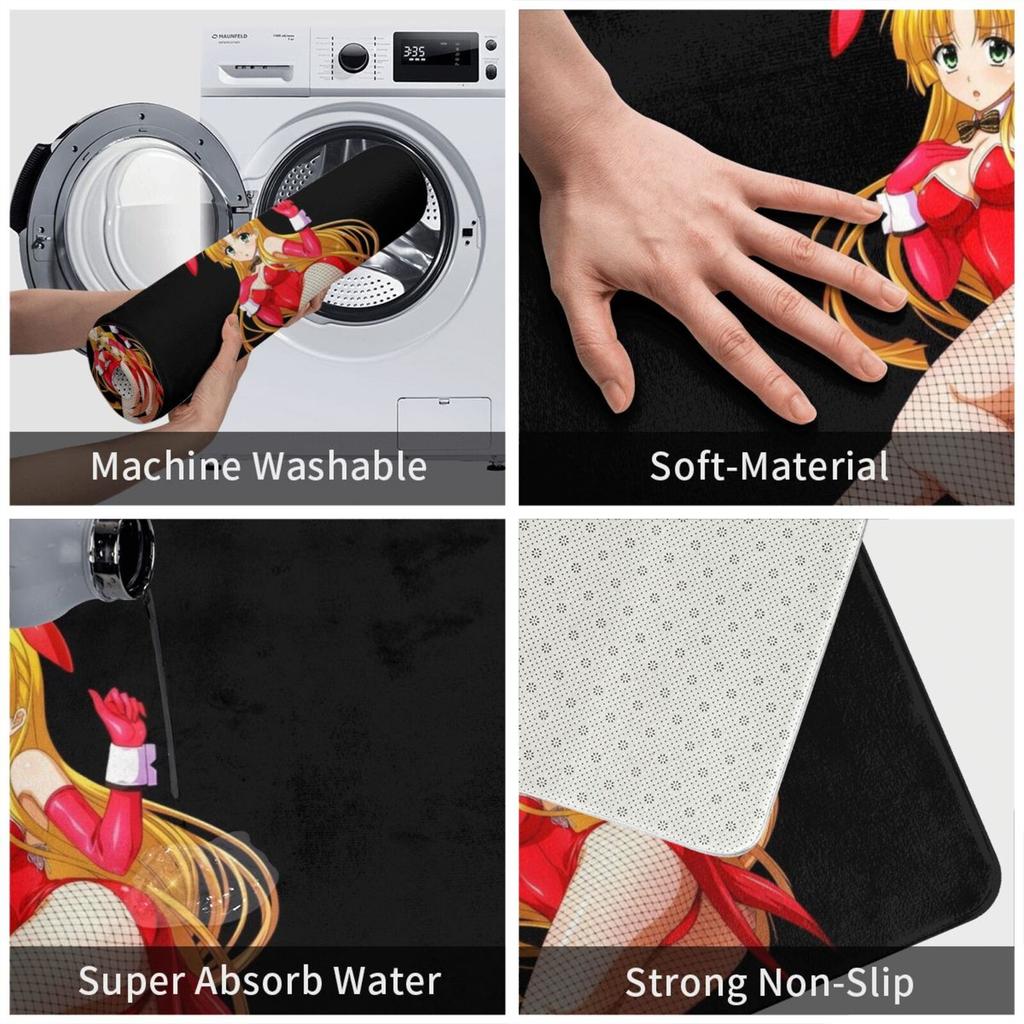 Asia Argento Bunny Suit | High School Dxd Ecchi Carpet Mat Rug Cushion Soft Non-Slip Rias Gremory Highschool Dxd High School
