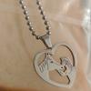 Girl and Horse Pendant European and American Fashion Popular Bead Chain Love Necklace