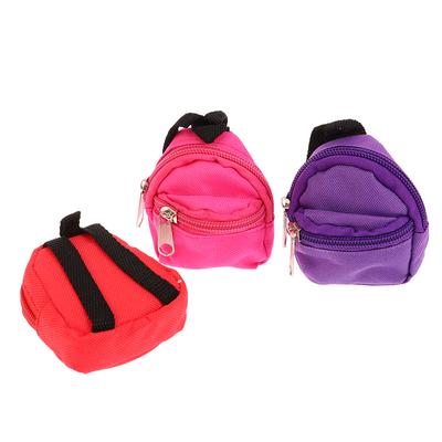 1Pc Mini Backpack Keychain Cute Zipper Schoolbag Keyring For Girls Coin Purse Pendant  Doll Bag Accessorie Children Gifts