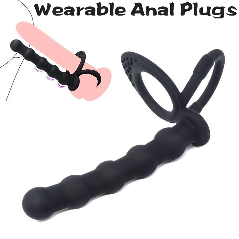 Anal Plug Sextoys Massager Sex Products Vaginal Stimulator With Wearable Silicone Beads Dildo Toys For Woman And Man