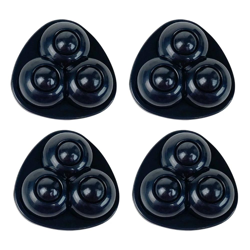 4pcs Sticky Swivel Pulley No Noise Self Adhesive Universal Pulley Rotating Wheels for Trash Can Bottom Kitchen Small Applian