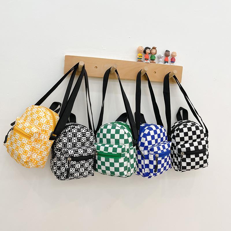Adorable Children's Sling Bag In Fashionable Plaid Design Perfect For Toddlers
