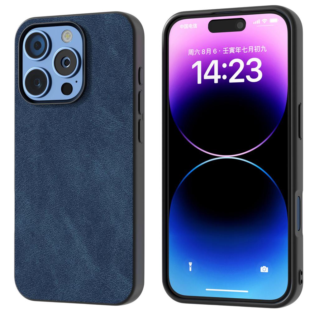For iPhone 16 Pro Max Case PU Leather PC TPU Hybrid Phone Cover
