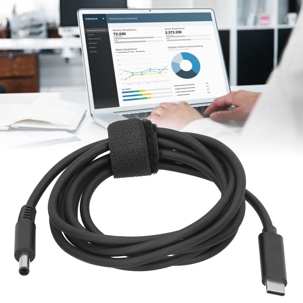 Charging Cable Type C to DC4.5x3.0MM Male Connector Power Adapter Cable Fit for Dell Laptop