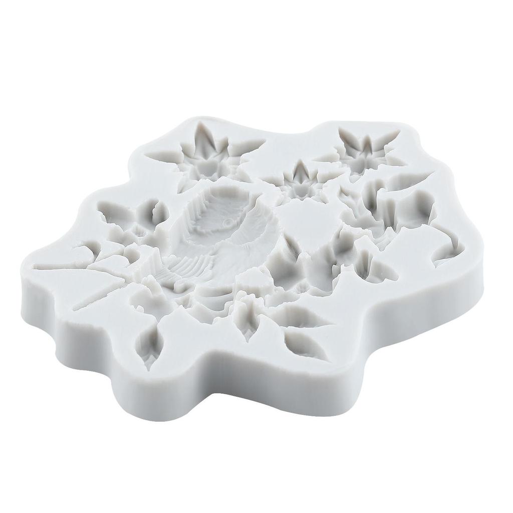 Magpie Silicone Mold Flower Twigs Fondant Molds Cake Decorating Tools Cupcake Topper Candy Resin Clay Chocolate Gumpaste Mold