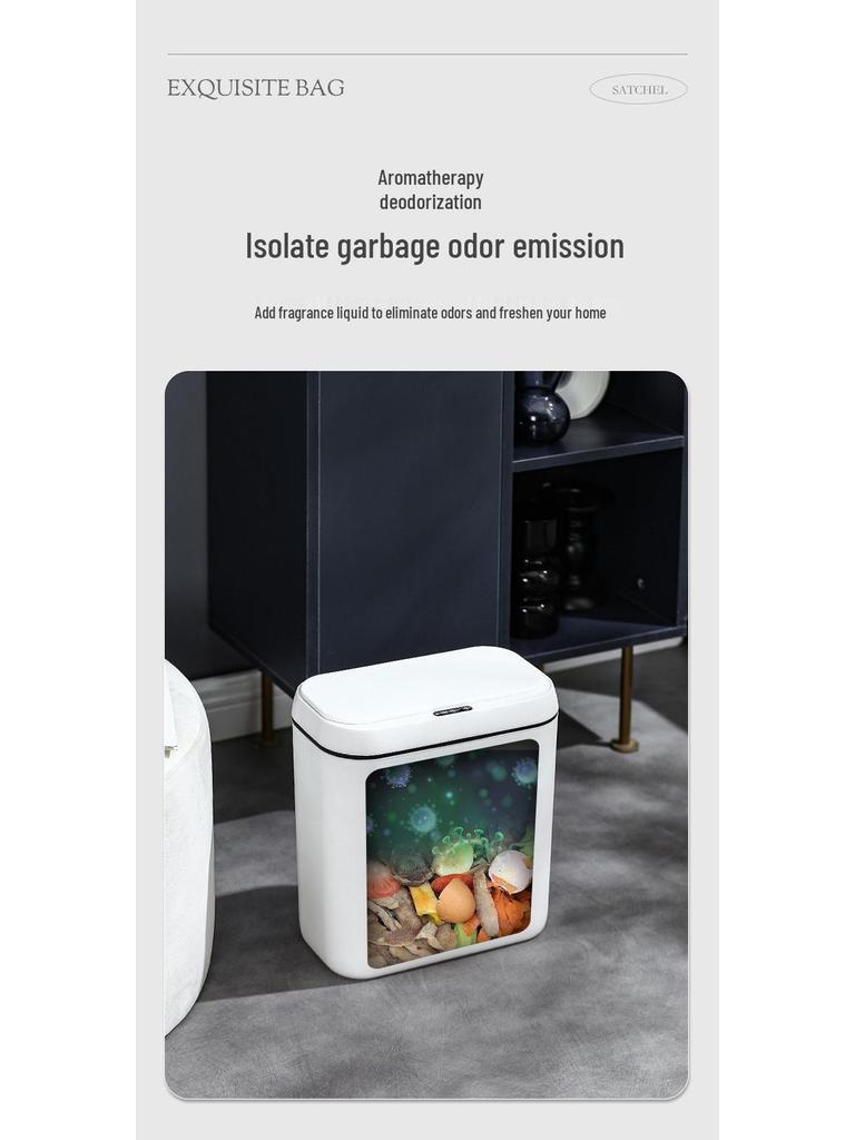 Pattumiera Intelligente Impermeabile IPX5 con Display LED, Coperchio Silenzioso e Attivazione a Pedale