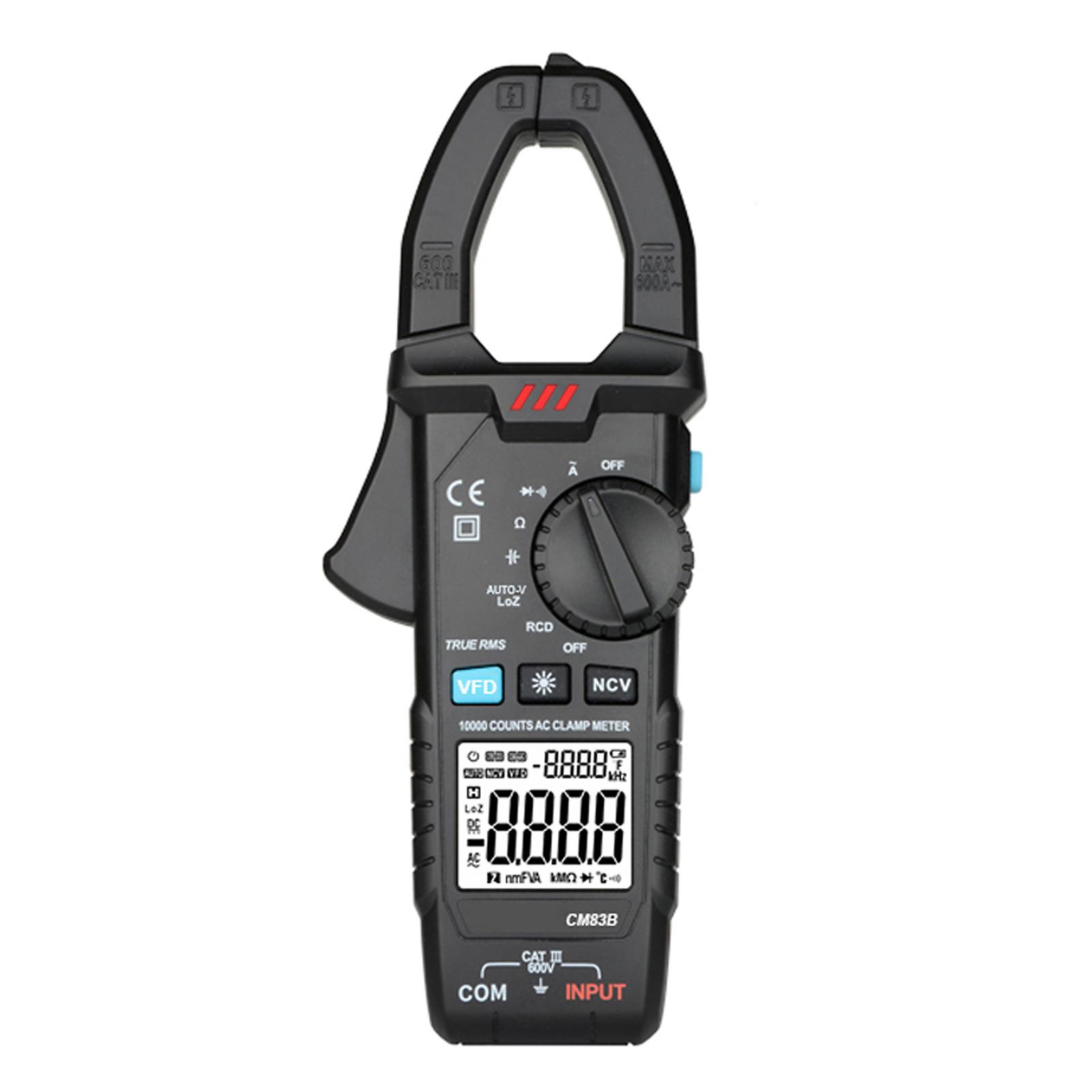 

MESTEK Digital Clamp Meter 600A AC Current 600V AC DC Voltage Capacitance Measurement Data Hold Backlight NCV Tester білий