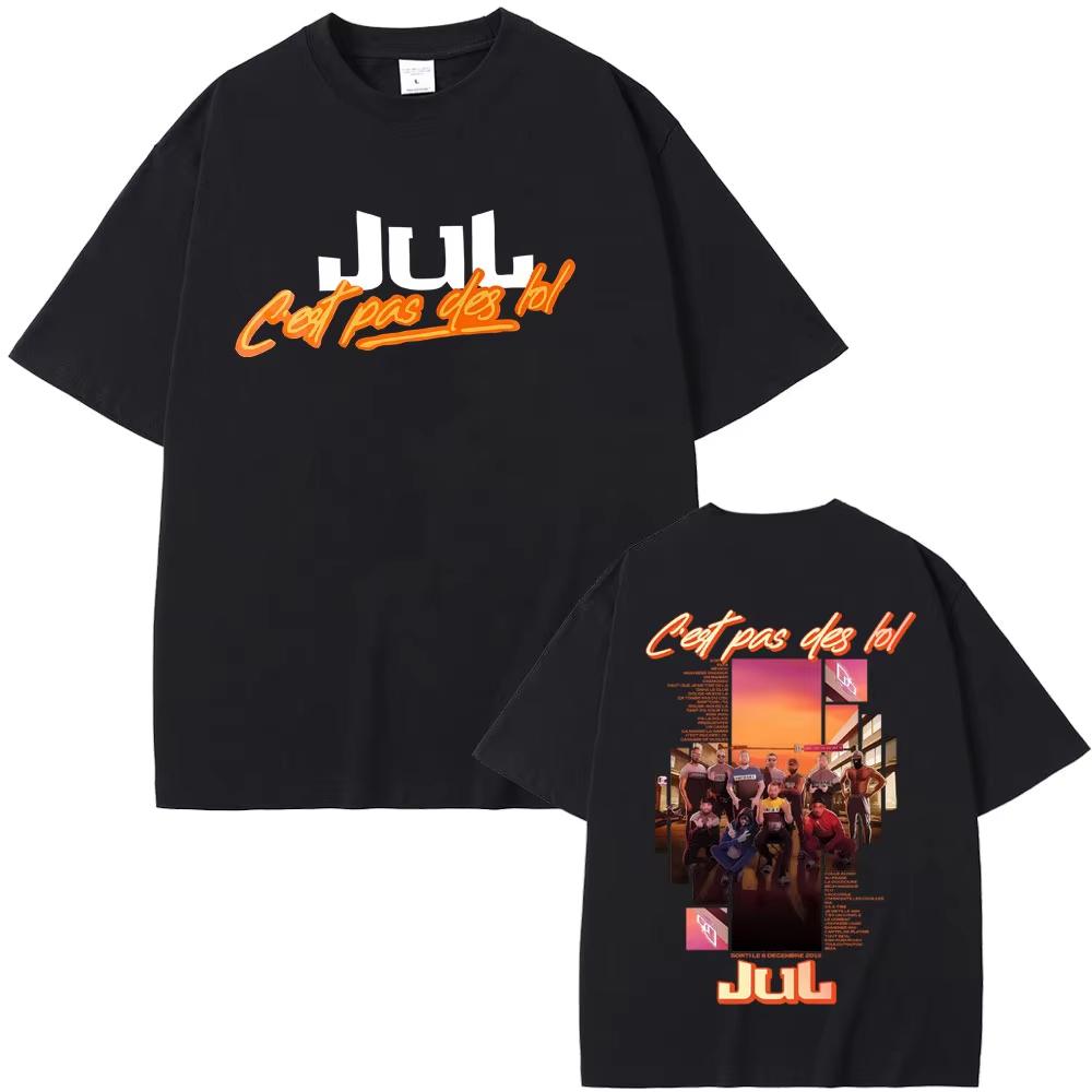 

Rapper Jul Music Album World Tour 2025 Tshirts Unisex Women Hip Hop Oversized Short Sleeve T Shirt Male Fashion Vintage Streetwear S разноцветный