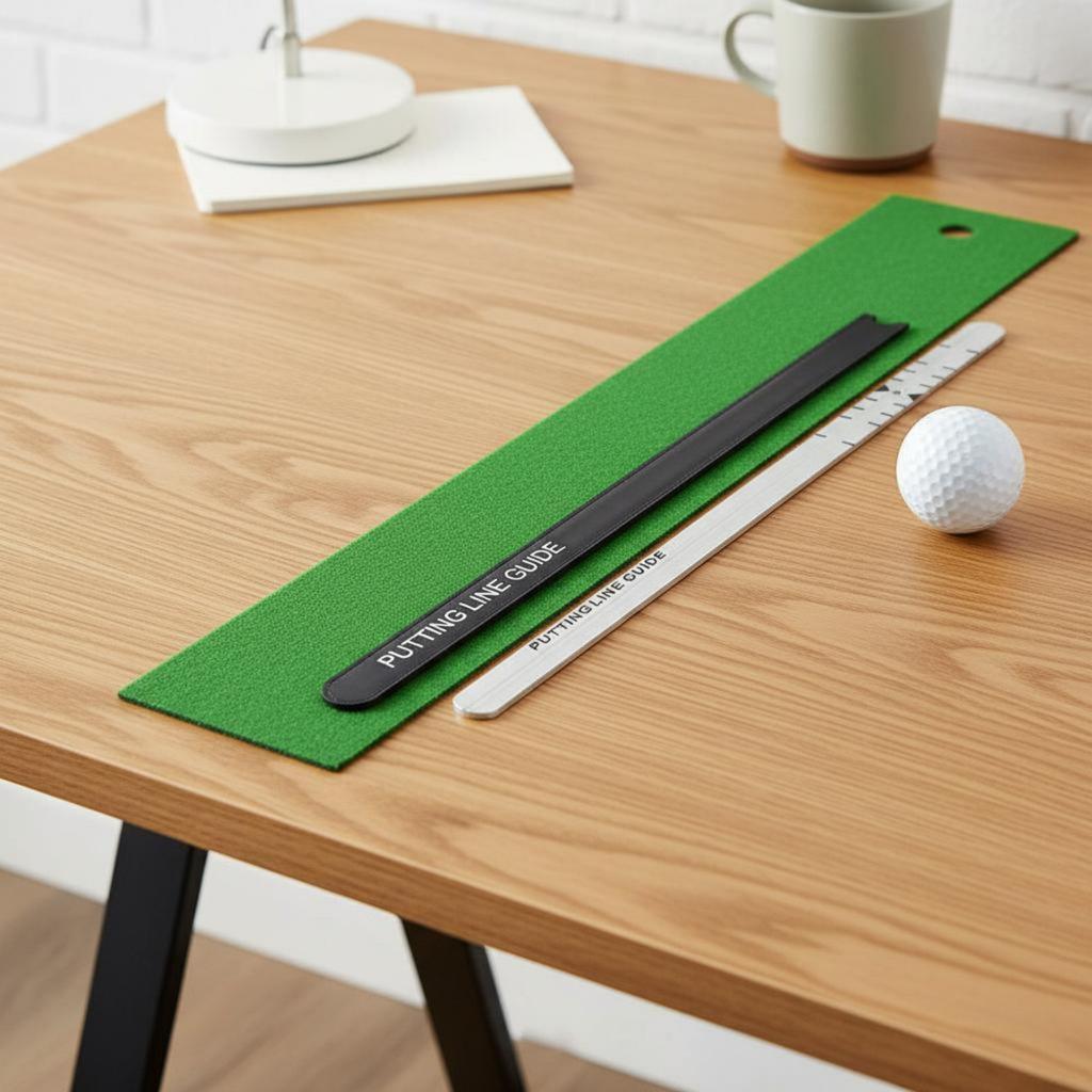 Sporting Putting Ruler Long-Lasting Aluminum Stroke Trajectory Guide Swing Trajectory Guide Easy To Use Sports Equipment