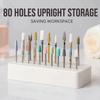 80Holes 12Holes Nail Tools Display Stand Nail Polishing Head Container Box  Nail Technician Tools