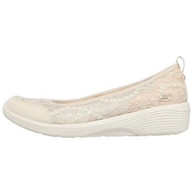 Arya Mesh Sheer Glamour Comfortable Sports Shock Absorbing Breathable Lightweight Low Top Lifestyle Casual Shoes Women Sneakers 104115-NAT