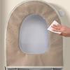 Warm Flannel Toilet Seat Cushion NonSlip Warm Padding Toilet Seat Cover Seat Protector for Home Bathroom Decoration