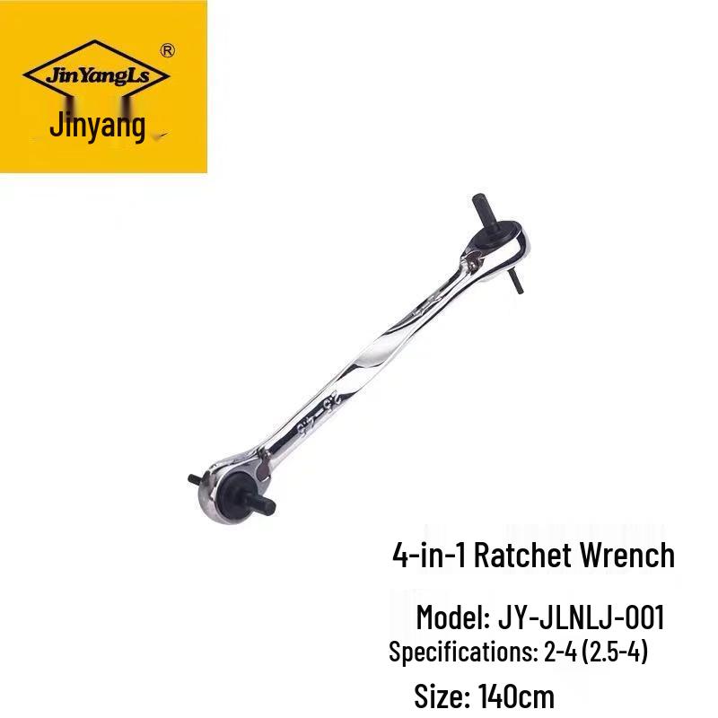 Jinyang 4-in-1 Double-Headed Reversible Ratchet Hex Wrench