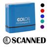 Printtoo Scanned Self Inking Rubber Stamp Pre-Inked Office Stamp- Home Office Business Stationery, Black- 42 x 9