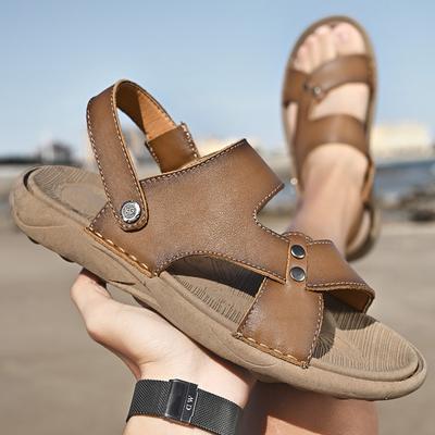 Modă Bărbați Casual Strat Superior Piele de Vacă Pantofi de Plajă Sandale de Vară pentru Bărbați Sandale Noi Papuci Confortabili Moi de Exterior din Piele Sandale pentru Bărbați