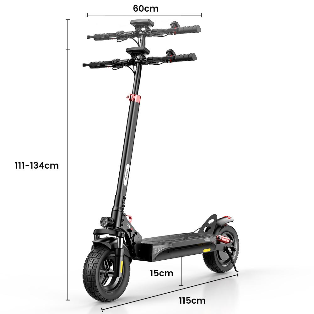 IScooter iX3 800W elektrisk sparkesykkel 10 tommer terrengdekk batteri 48V/10Ah maksimal hastighet 40km/t med APP-kontroll demping foran og bak