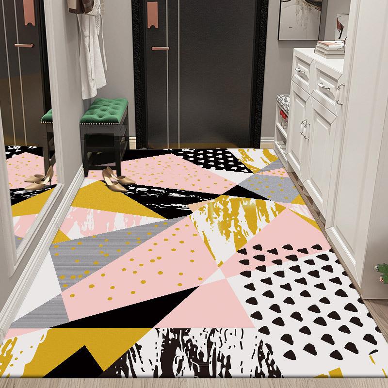 

Геометрический ковер Входные придверные коврики Противоскользящий напольный коврик Износостойкий Гостиная Простой диван Большие ковры 80*100CM