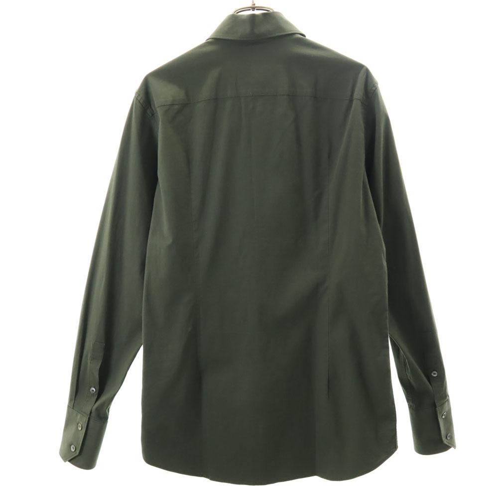MIUMIU Made In Italy Long Sleeve Button Down Shirt 38/15 Khaki Men's Used