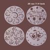 iSuperb 4 Pieces Cake Top Stencils Cookie/Cake Decorating Painting Templates Baking Tool for Cupcake Wedding Cake Fondant Impression, Wedding
