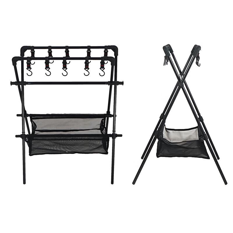Foldable Outdoor Camping Shelf and Drying Rack