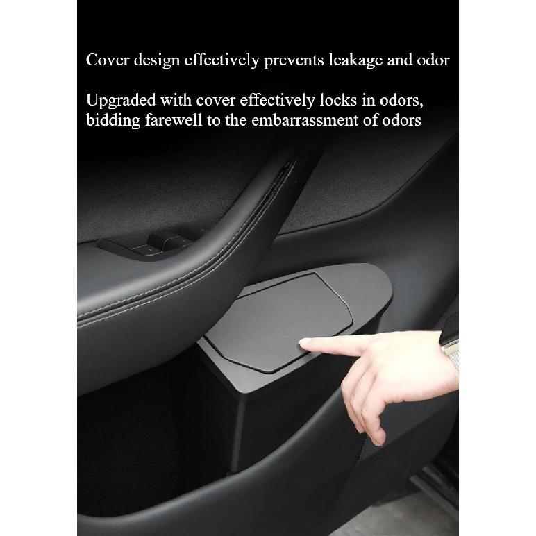 For Front Door Storage Trash Can for Tesla Model Y Juniper 2025 Car Door Storage Box Multi Functional Storage Box Car Accessorie