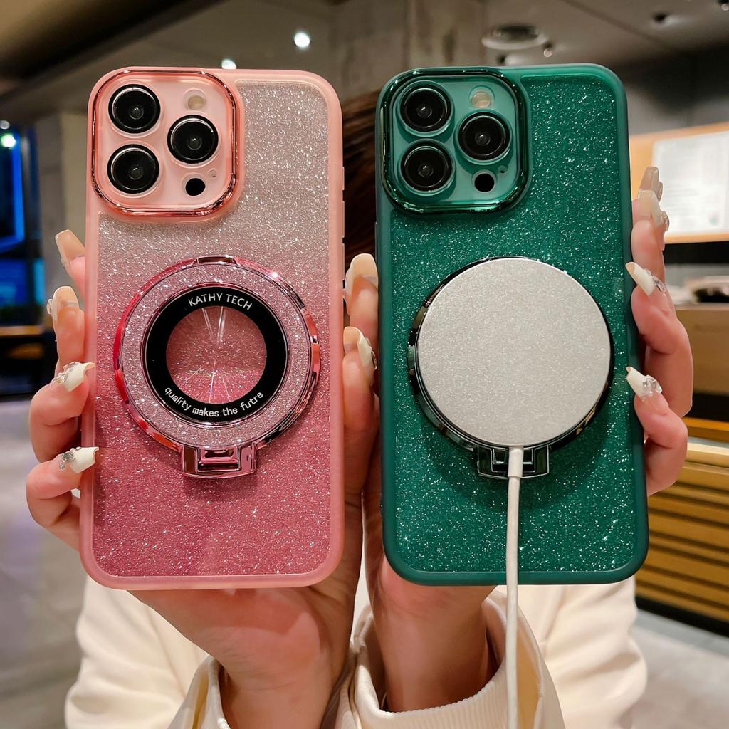 Applicable To Apple 15 Magnetic Phone Case Eye Protection Flash Powder IPhone 16 Promax Protective Case 1413 Full Package