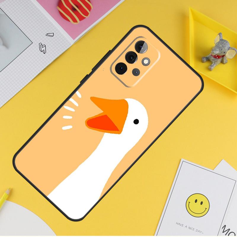 Cartoon Funny Goose Case For Samsung Galaxy A16 A26 A36 A56 A06 A55 A35 A15 A53 A32 A52 A33 A13 A14 A34 A54 A17
