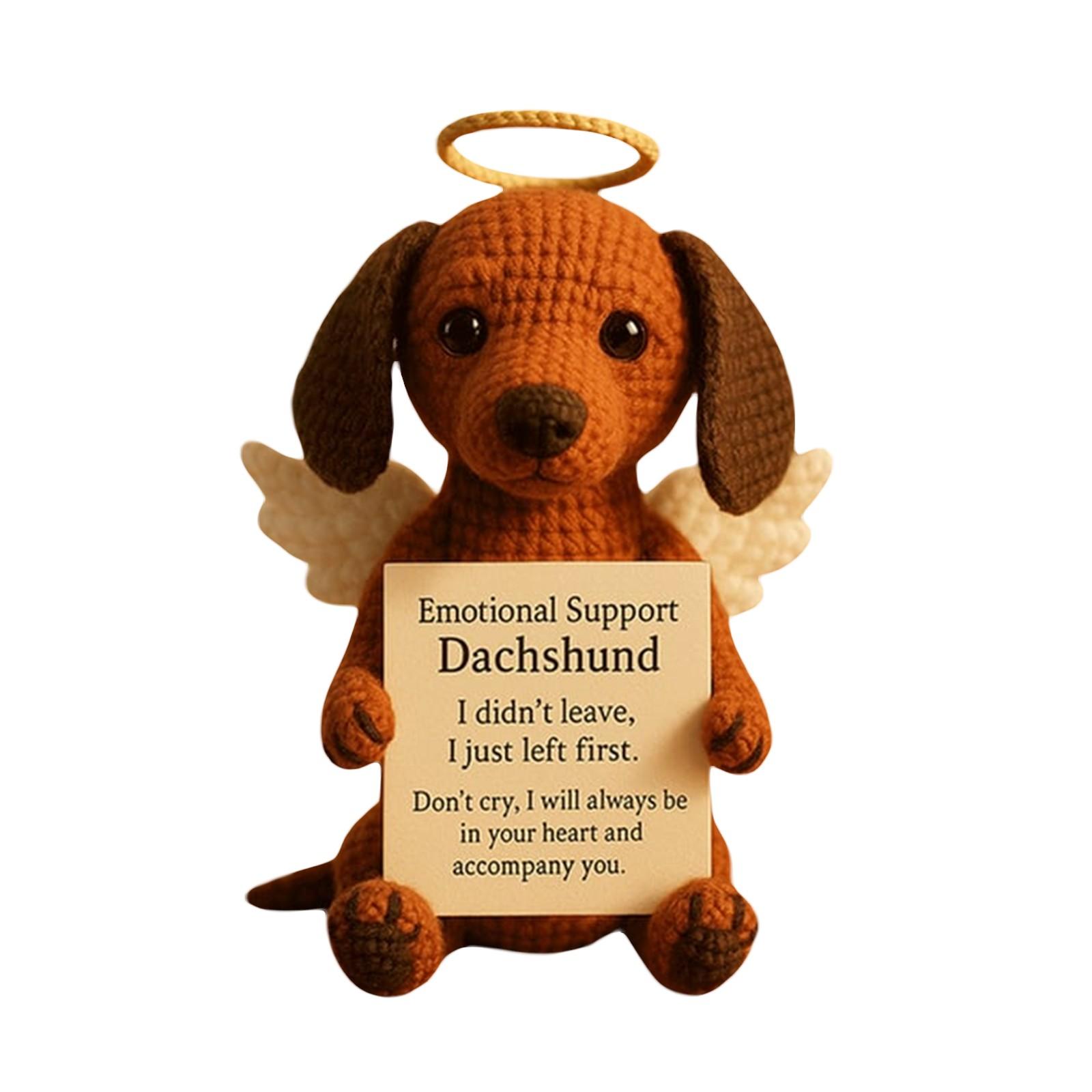 Hand Knitted Dog Diy Cute Wool Doll, Hand Knitted Puppy Diy Woolen Doll, Positive Puppy Knitted Doll One Size
