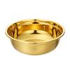 2Pcs/Set Rice Sieve Strainer Stainless Steel Golden Drain Basket Multifunctional Egg Flour Mixing Bowl Kitchen Fruit Soup Basin