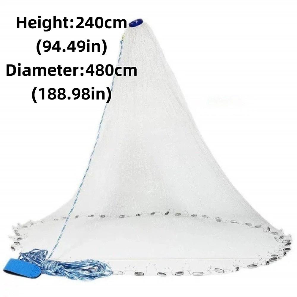 No Circle Fishing Net Hand Cast Cast Fish Net Firm American Style Fishnet  Fishing Tackle