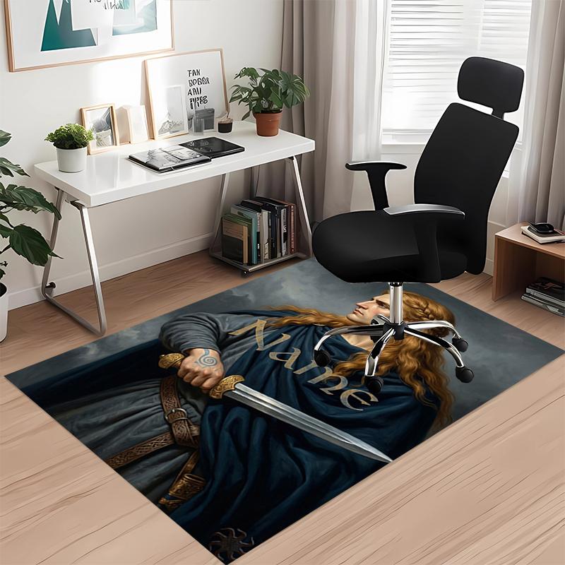 Custom Name Heroes Gaul Printed Carpet Rug For Office Chair Living Room Bedroom Kitchen Room Decor Gifts