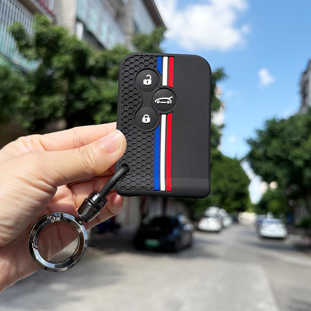 Keychain Protection For Renault Scenic 2 Megane Clio 4 Tula Region 2 Stage Zoe Cassone Logan Laguna Silicone Key Cover Holder