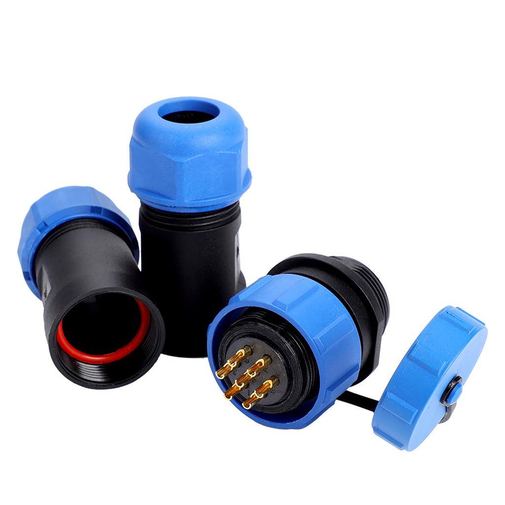 SP21 IP68 7Pin Waterproof Plastic Aviation Plug Socket Cable in line Connector( 7Pin)