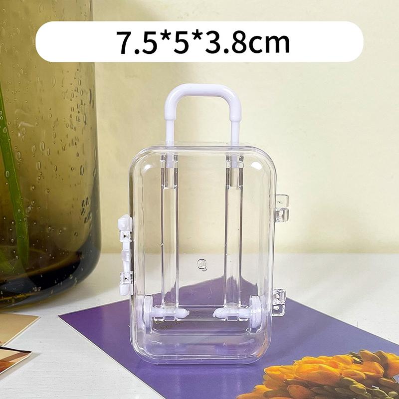 

Прозрачная шкатулка для украшений, креативный мини-сундук, органайзер для украшений, простая коробка для хранения сережек и заколок, настольный органайзер