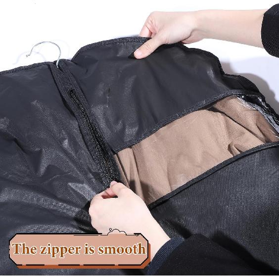 Hanging Garment Bag, 55'' Suit Cover with Clear Window, Garment Bags for Hanging Clothes, Dress Bags for Gowns, Dress Storage Bags for Closet