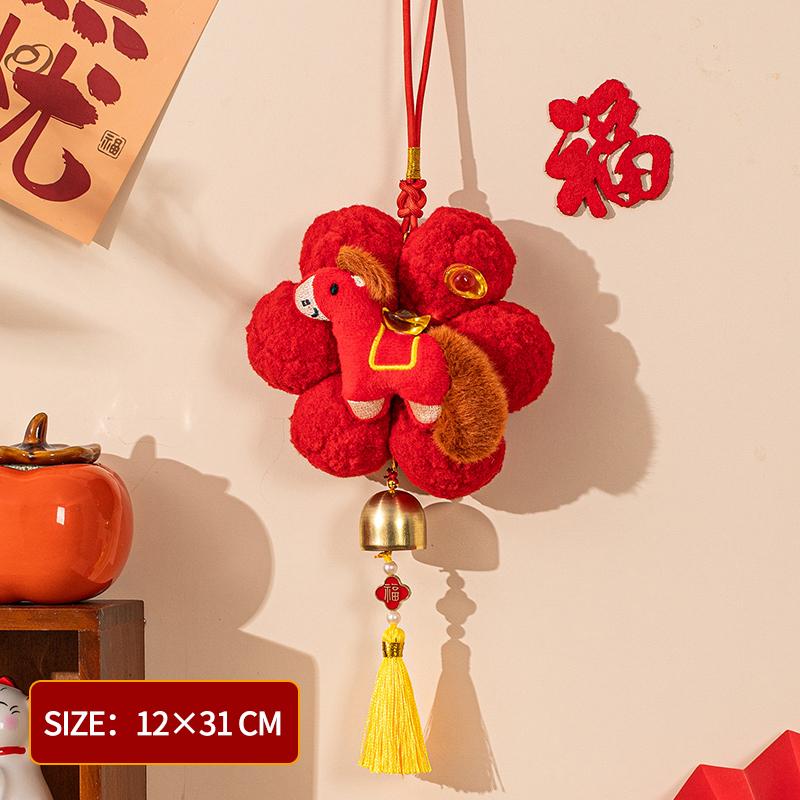 Year of Horse Hanging Ornament with Tassel Chinese New Year 2026 Door Hanging Ornaments Spring Festival Party Pendant