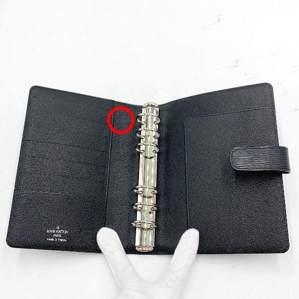 LOUIS VUITTON Epi Agenda MM Notebook cover Epi Leather Noir unisex R20202 Used