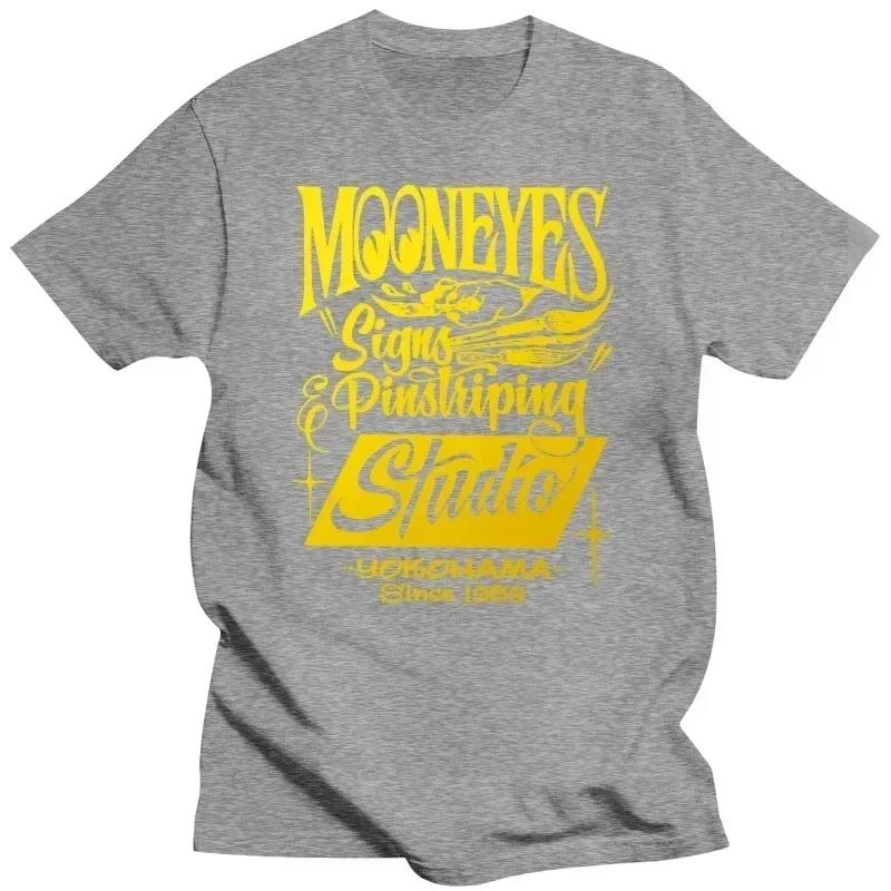 Hot American Tuner Car Culture Mooneyes Moon Graphic Print T-shirt Men Women High-street Hip Hop Harajuku Fashion Casual Oversized Top Summer New Tee