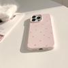 Simple Full Screen Pink Heart Phone Case For iPhone 11 12 13 14 15 16 17 Pro Max 16 Plus Shockproof Bumper Soft Silicone Cover