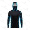 Mens Long Sleeve Fishing Shirt With Face Cover UV Protection Quick Dry Breathable Ice Silk Feel Outdoor Angling Apparel