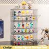 Stapelbare staubdichte Actionfiguren-Displaybox Transparenter Organizer mit Trennwänden für Sammlerstücke Blind Boxes und Figuren