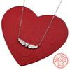 Aile d'Ange Cœur Rose Chaîne Femme Petite Amie Argent Sterling 925 Cristal Amour Tendance Collier de Mariage Bijoux Saint-Valentin