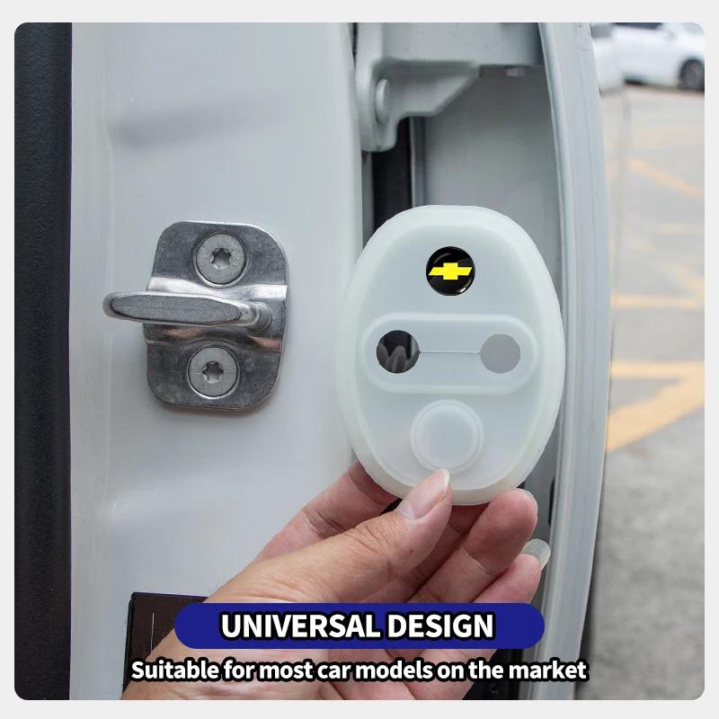 4 Stück Automobil Silikon Türschlossabdeckung Schutzkappe Aufkleber Für Chevrolet Silverado Impala Malibu Equinox Cruze Camaro Aveo