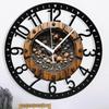 25cm Iron Wall Clock with a Abstract Artistic Metal Cut-Out Pattern