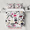 3pcs Cosmetic Makeup Bedding Sets 3D Printed Cosmetics Pattern Duvet Cover Sets With Pillowcases No Filling