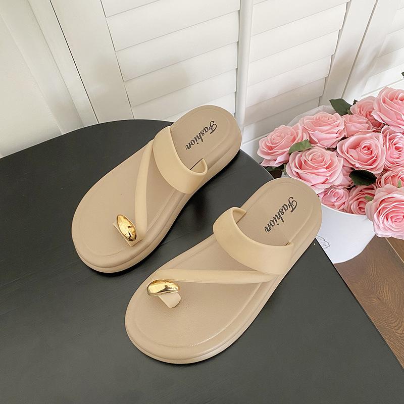 

Женские весенние однотонные мягкие домашние тапочки с уклоном, летние повседневные толстые нескользящие пляжные шлепанцы на плоской подошве, размеры 36-41 36-37(one size smaller)