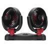 Ventiladores de Coche 2 Velocidades Ajustables Silencioso Portátil Refrigeración Doble Cabezal Giratorio Ventilador Eléctrico para Vehículo para